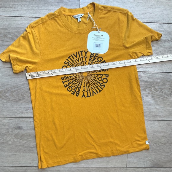 Toad&Co Graphic Tee Positivity Short Sleeve Crew‎ Neck T-Shirt Mens M - Picture 5 of 8